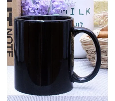 직선 올블랙 머그컵 355ml 12온스
