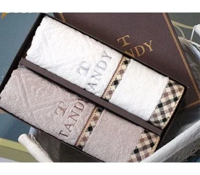 탠디 클레식체크 수건 2P