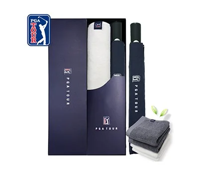 PGA 2단자동 무지 260g 코마사타올세트