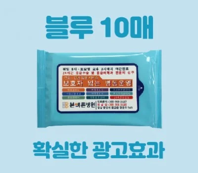 클린데이 스카이블루 물티슈  10매