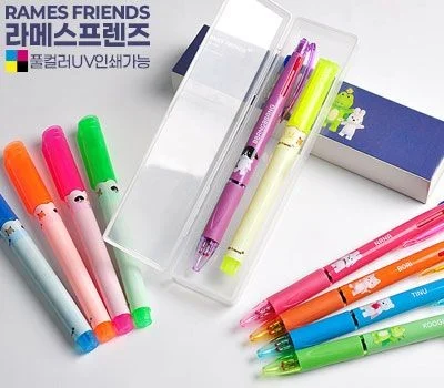라메스프렌즈형광펜＋3색볼펜세트