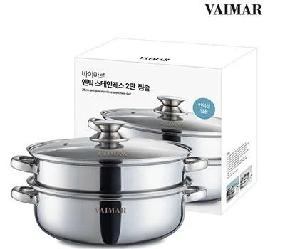 바이마르 엔틱스테인레스 28cm 2단 찜솥