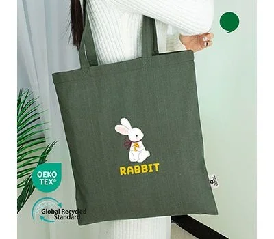 오코텍스리사이클 카키 라이트에코백