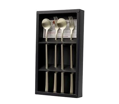 하비 티타늄 롱 티스푼티포크 4P 박스세트