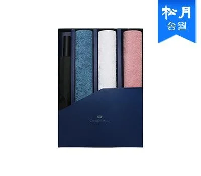 송월 타올우산 4매 선물세트 180g 코마40수32단