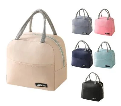 세련된 사각형 도트 런치백 도시락가방