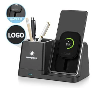 ALIO LED로고펜꽂이형아이콘라이팅15W고속무선충전...