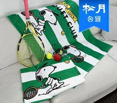 송월타올 스누피76 테니스 수건 비치타올 바스타올 ...