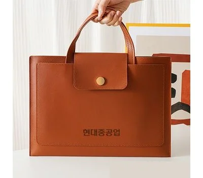 서류가방 똑딱이 가죽 파우치 Z449