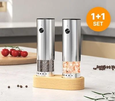 뉴에이커 미니 소금 후추 전동그라인더 세트