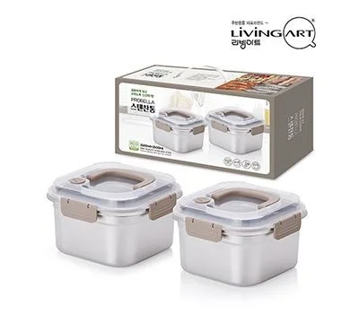 리빙아트 프로벨라 스텐찬통 2종세트 2500ml