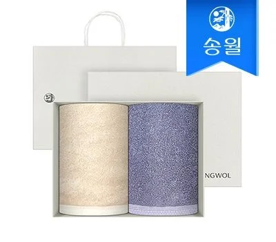 송월타월 160g코마사40수 2매 선물세트(크림상하+쇼...