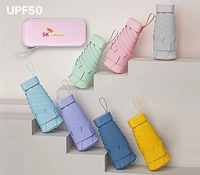 특판 5단 6K 솔리드 스퀘어 파우치 UV 양우산